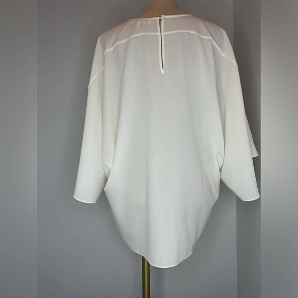 FRAME
Short-sleeve Ruffle Blouse In Cream - Picture 7 of 8